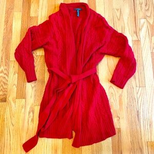 Ralph Lauren Sweater Duster Cardigan Non Smkng Hme
